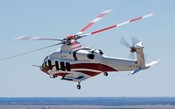 Helicóptero da Bell preparado para o reinício dos voos